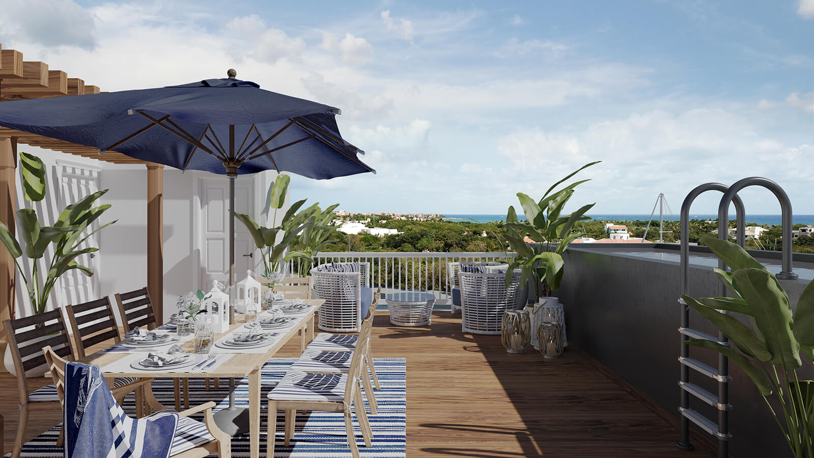 Blue House Puerto Aventuras: Departamentos y penthouses