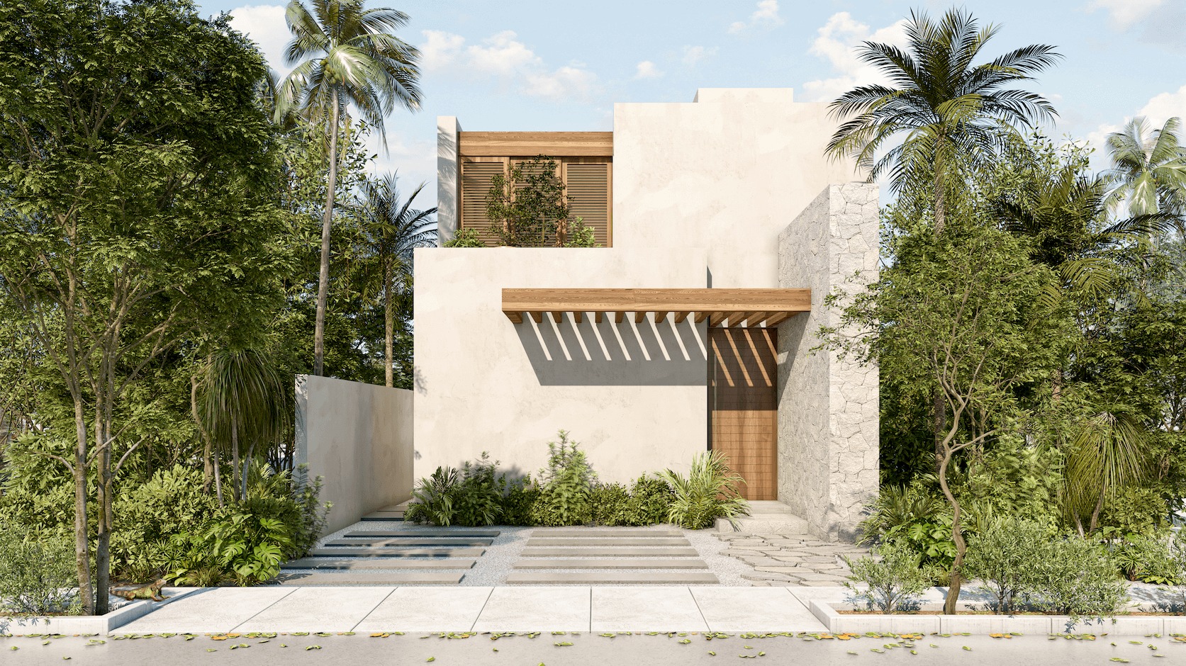 Casa en venta y Lote  en Bak Tulum- Modelo Caoba
