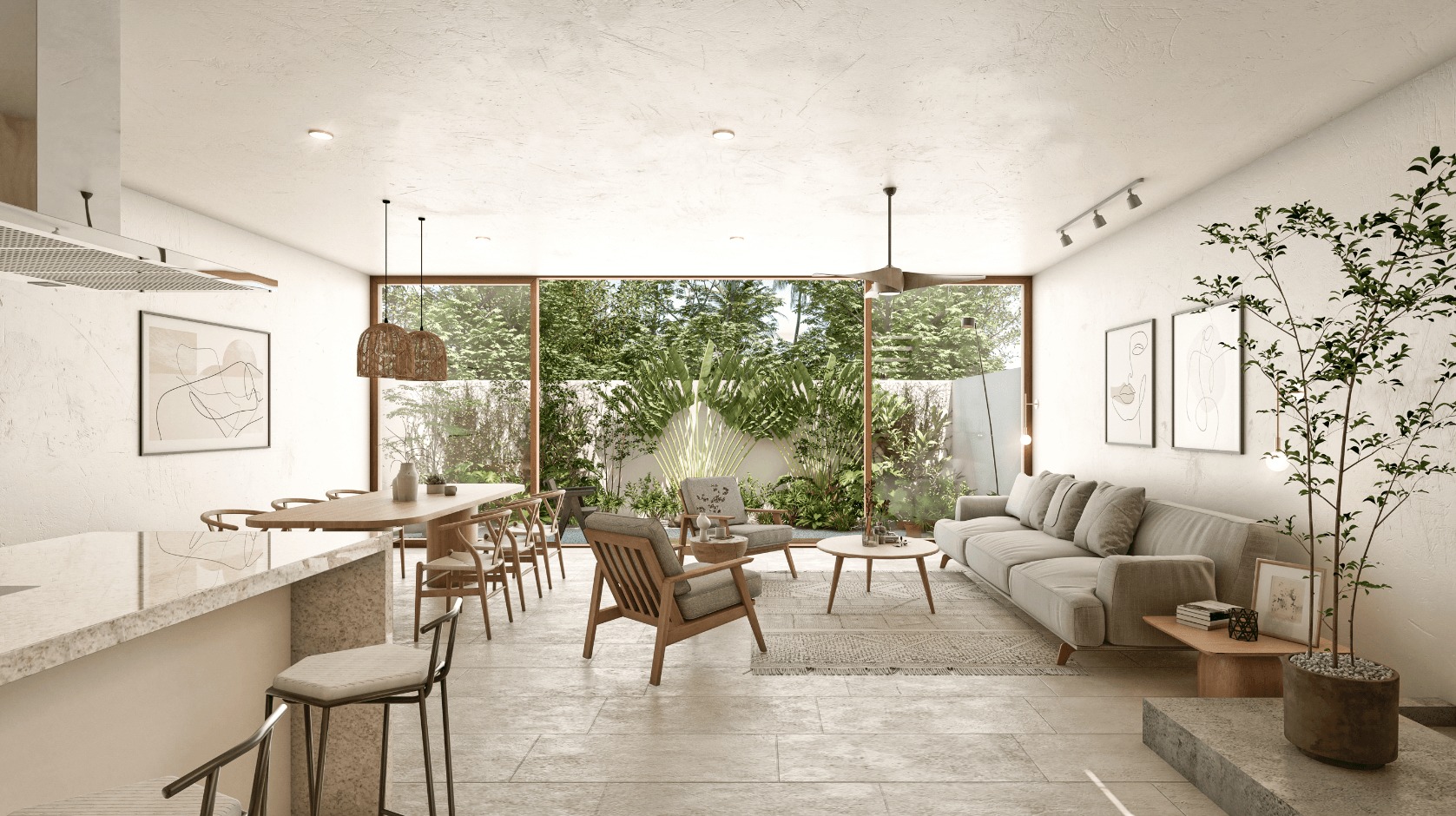 Casa en venta y Lote  en Bak Tulum- Modelo Caoba