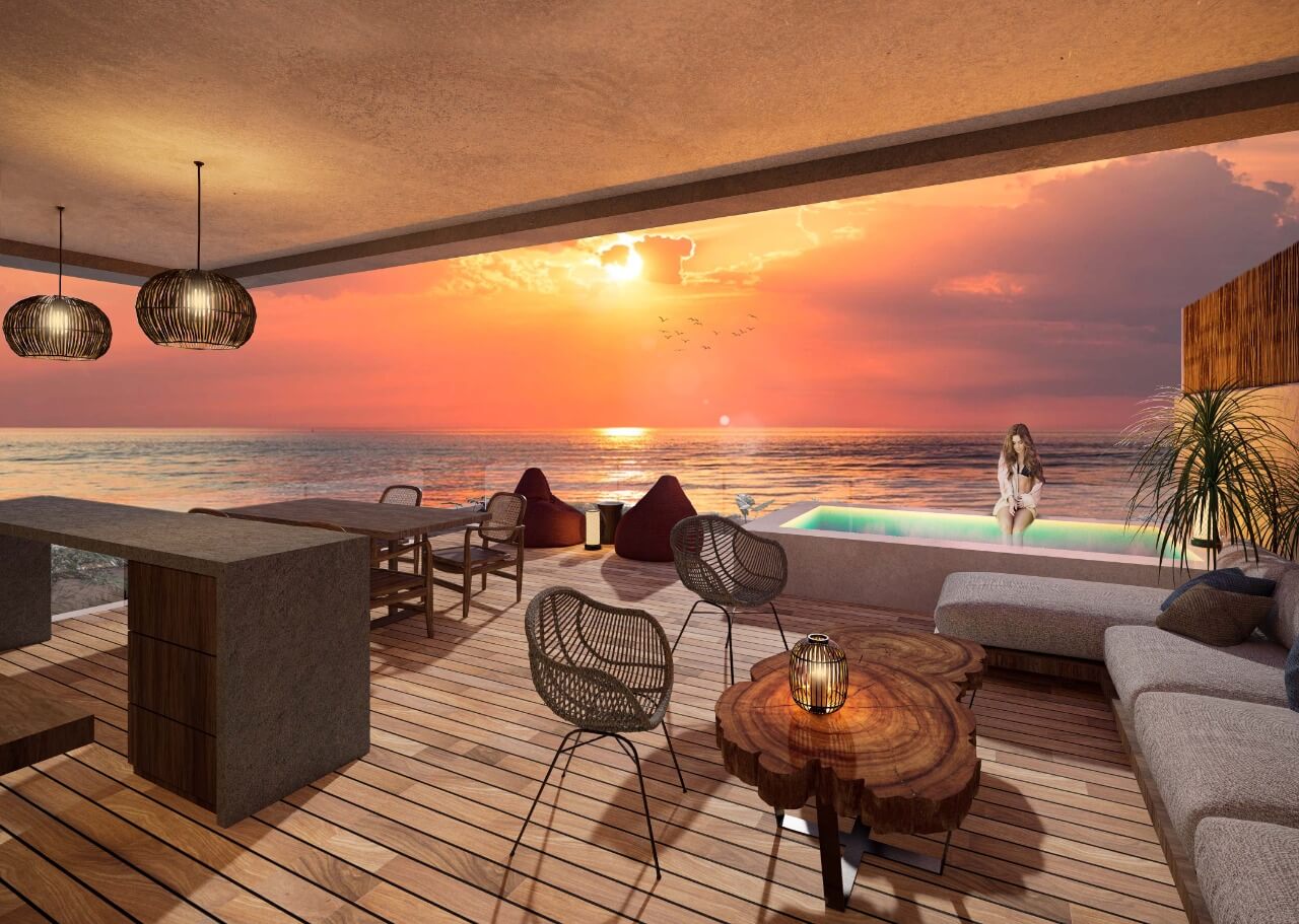 Kaoba Tankah: Departamentos en caleta Tankah