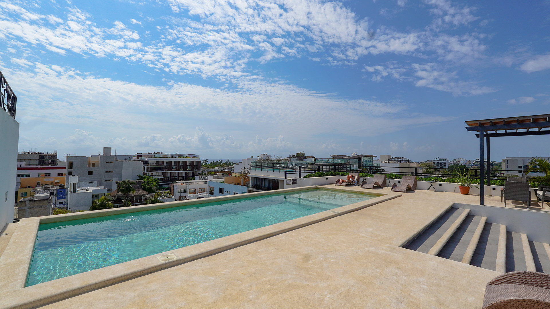 Estudio en Playa del Carmen con Rooftop Oceanview