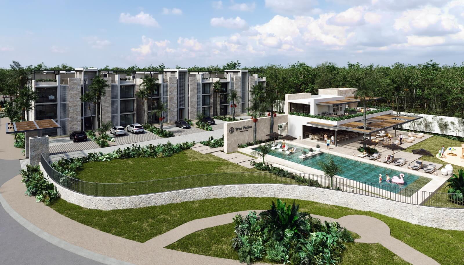 Tres Patios: Departamentos de 3 recámaras en Playa del Carmen