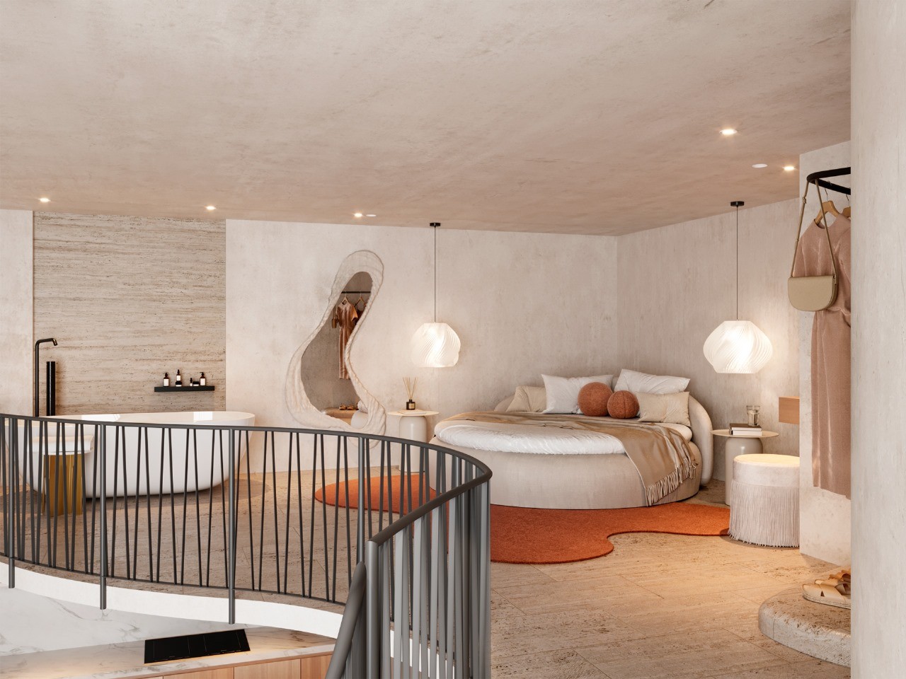 The Curve: departamentos de diseño en Aldea Zamá