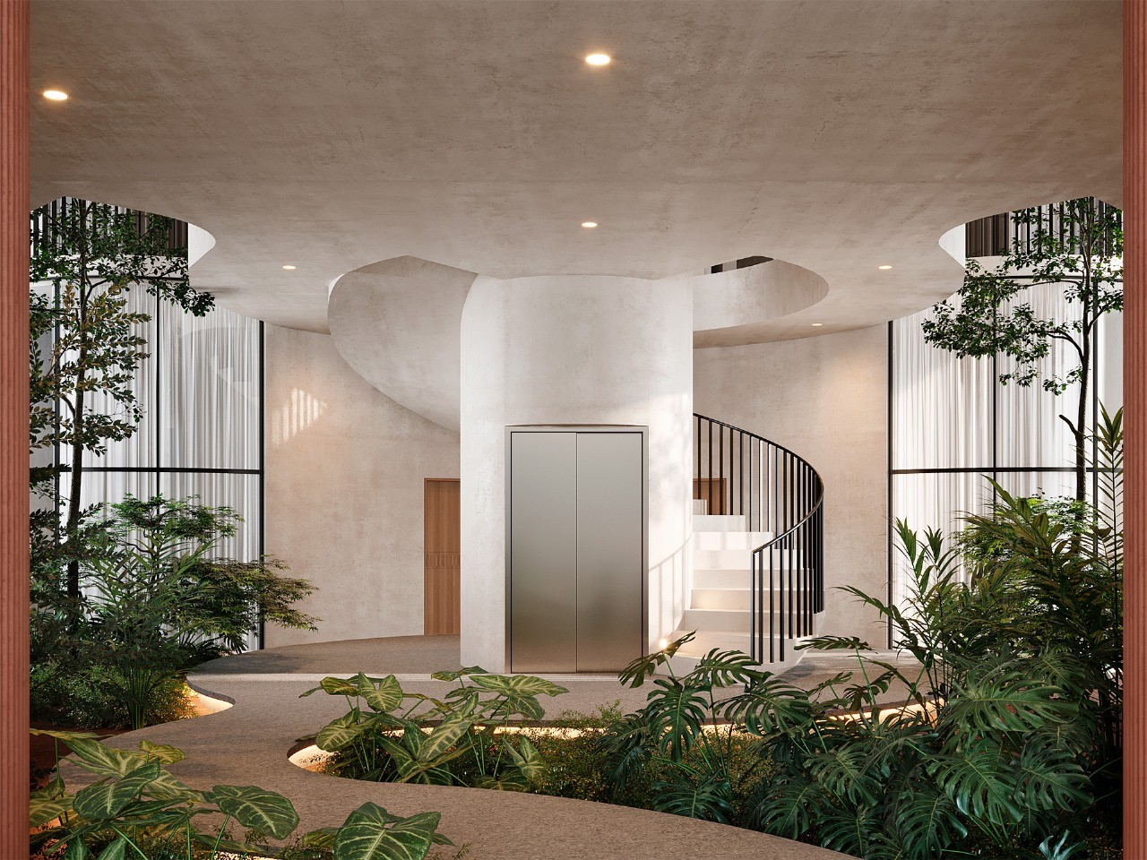 The Curve: departamentos de diseño en Aldea Zamá