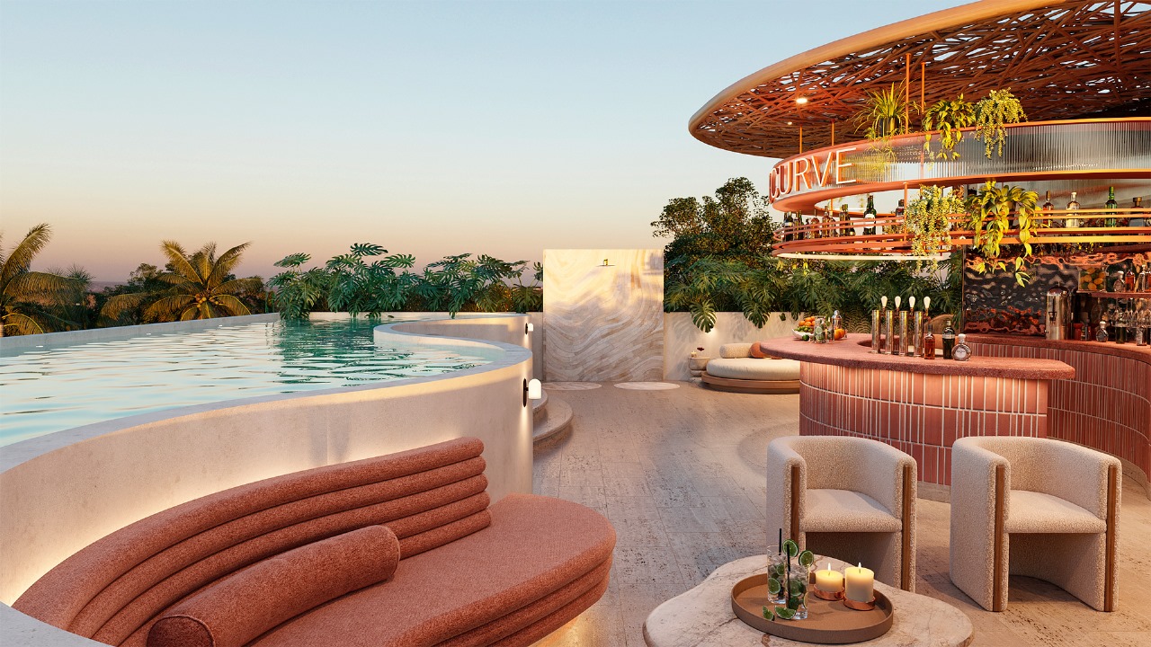 The Curve: departamentos de diseño en Aldea Zamá