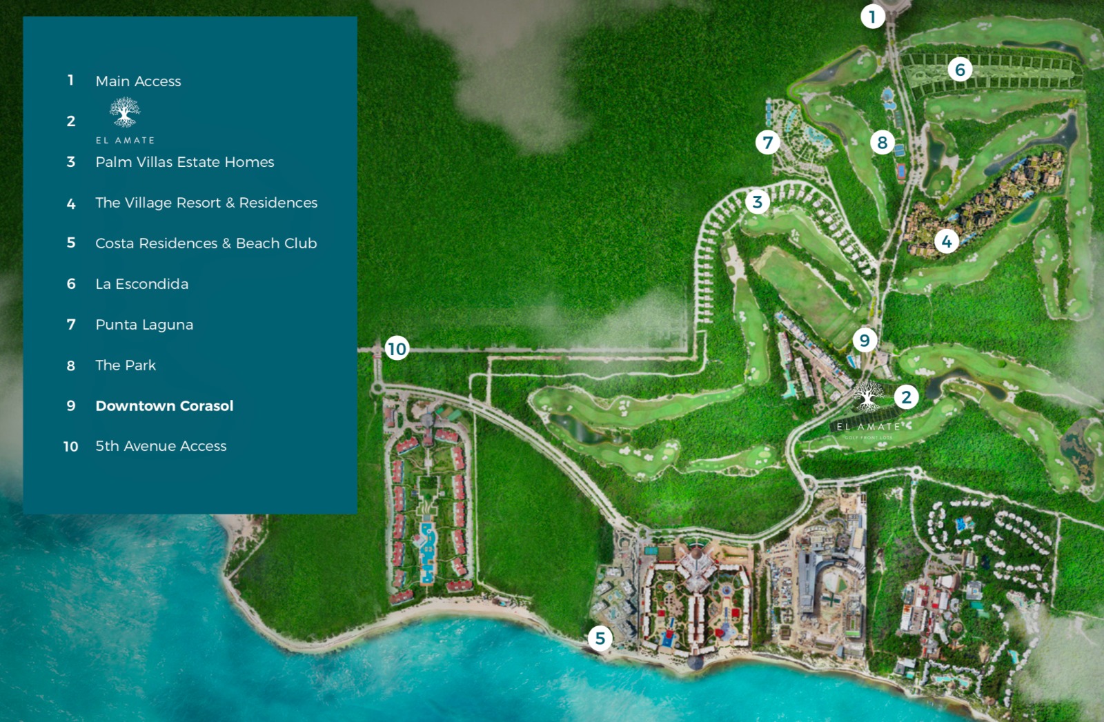 El Amate, lotes en venta en Corasol, Playa del Carmen