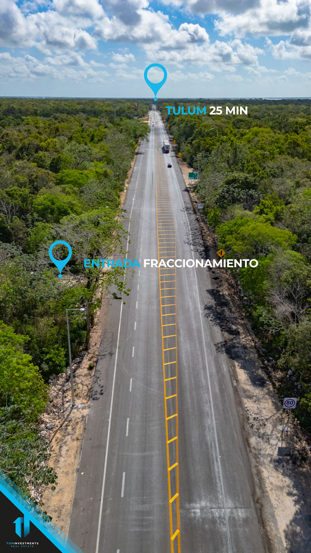 Terrenos en venta frente al nuevo Aeropuerto de Tulum