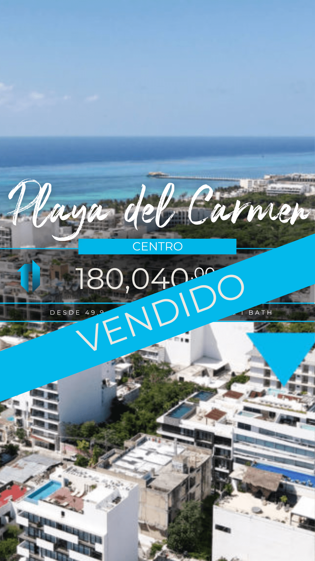 Depa en Playa del Carmen con playa a unos pasos
