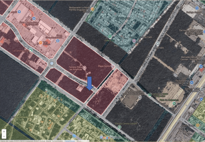 Terreno Comercial en el Nuevo Centro de Playa del Carmen