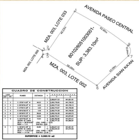 Terreno Comercial en el Nuevo Centro de Playa del Carmen